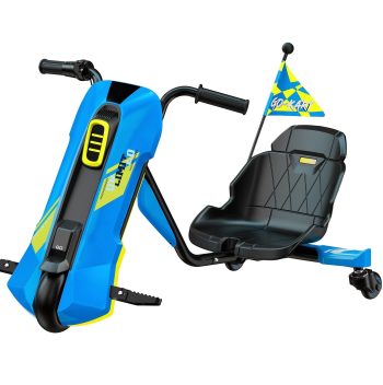 ORFELD 24V Kids Electric Go Kart,High-Power Battery Ride-On Toy with Safety Belt,Outdoor Drift Cart for Ages 6+,Ideal Gift for Boys & Girls