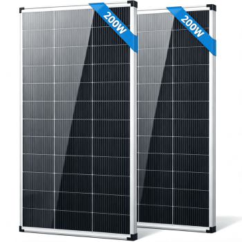 AeternaSol pack 200W Total 400W N-Type 18BB Mono Solar Kit, 25% High Efficiency IP68 Waterproof 12V/24V for RV, Marine, Farm, Off-Grid Home