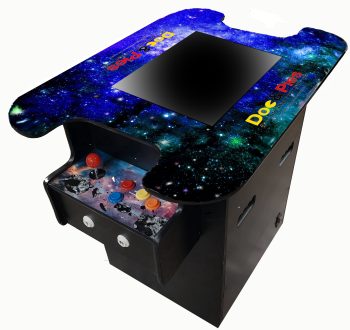 Doc & Pies Full Size Professional Cocktail Arcade Machine, 516 Classic Games, 2-Player, Coinless Operation