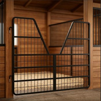 Horse Stall, Heavy Duty Steel Livestock Gate, Farm Gate with Thicker Powder Coating, Easy Assembly Two-Way Door for Stable.
