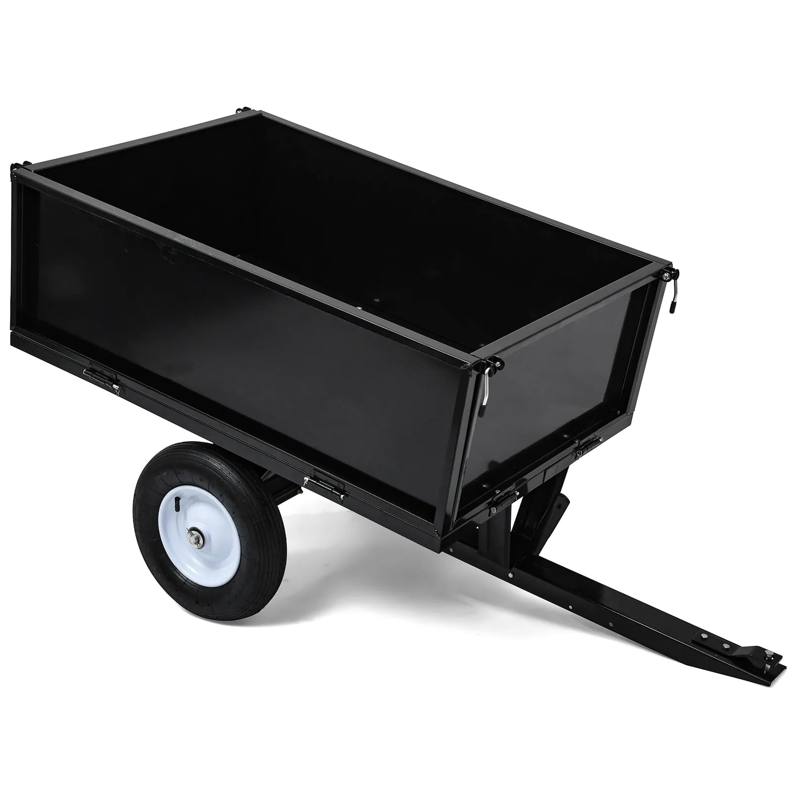 RVNI Steel Dump Cart Tow Behind Solution for Lawn Dump Tractors 500 lbs Capacity Steel
