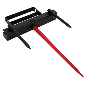 Hay Spear,Bale Spears 4000lbs Loading Capacity,Skid Steer Loader Tractor Bucket Attachment,49" Quick Attach Spike Forks,Skid Steer Loader Tractor Attachment