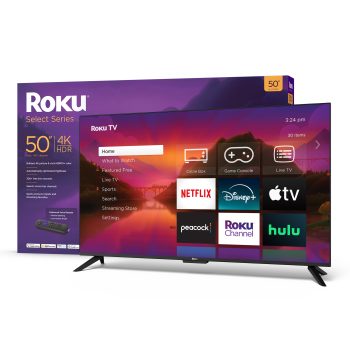 Roku Smart TV 50-Inch Select Series 4K HDR Roku TV with Roku Enhanced Voice Remote, Brilliant 4K Picture, Automatic Brightness, & Seamless Streaming