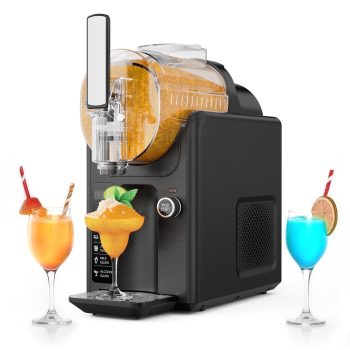 Friwest Slushie Machine, 5 Preset Modes Slushy Maker, 12 Hour Keep Chill & One Touch Self Clean for Ice Cream Juice Alcoholic Margarita Slush
