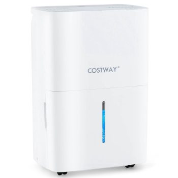 Costway 22.5-Pint(DOE) Energy Star Dehumidifier with 2 Modes & 3 Fan Speeds 24-Hour Timer 5000 Sq. ft Coverage Area (MAX 65Pint at 95°F, 90%RH)