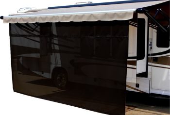 Shade Pro - Vista Shade - Solar Mesh Sunscreen for 12V Electric RV Awning - Zipper Sun Shade Blocks 85% of Light Without Blocking Your View - Fits Vertical Arm Style Awnings 15', 10' Drop