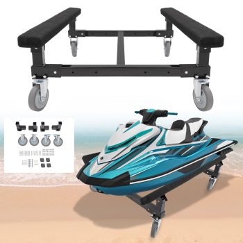 Kojem Watercraft PWC Dolly, Adjustable Boat Storage Trailer, with Four Casters Watercraft Cart for Ski Fishing Boat Sailboat ,Jet Ski Stand, 1000lbs
