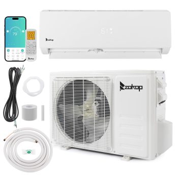 Ktaxon 12000BTU Wifi Enabled 21 SEER2 230V Smart Split Type Inverter Air Conditioners with Heating Function