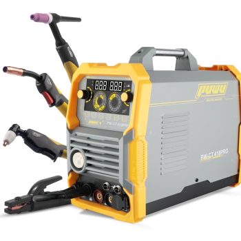Plasma Cutter Welder , Gas MIG/Gasless MIG/HF TIG/Stick/CUT/Spool Gun Compatible 6 in 1 Aluminum Welding Machine with 200A MIG/TIG/Stick & 50A CUT,110V/220V Dual Voltage Multiprocess Welder