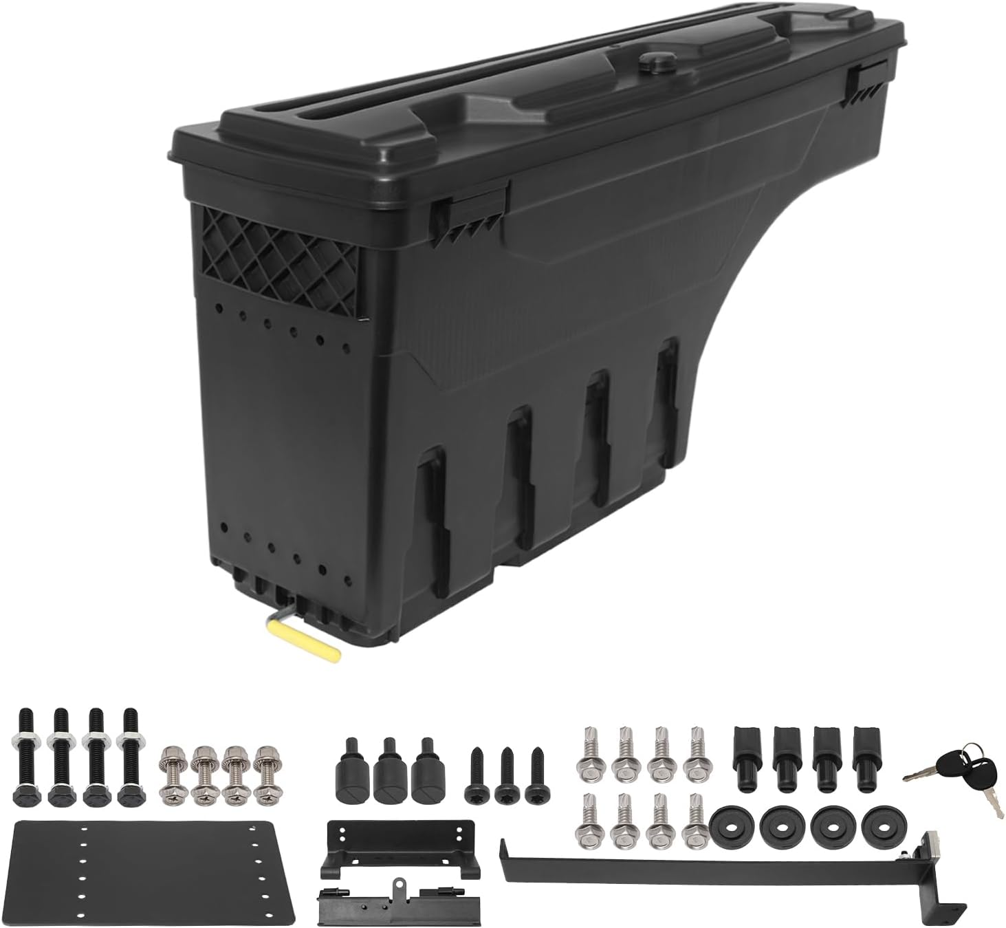 HOUGEET Tool Box Truck Bed Storage Lockable Fit for 2007-2018 Chevrolet Silverado & GMC Sierra 1500/2500/3500 HD, Driver Side
