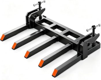 NORTHSKY Clamp-On Tractor Forks, 48 Inch Pallet Forks for Tractor Bucket 5 Tine Heavy Duty Bucket Fork Attachment