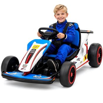TULILLO 24V 7Ah Kids Electric Go Kart, Ride on Toys Drift Kart for Big Kids