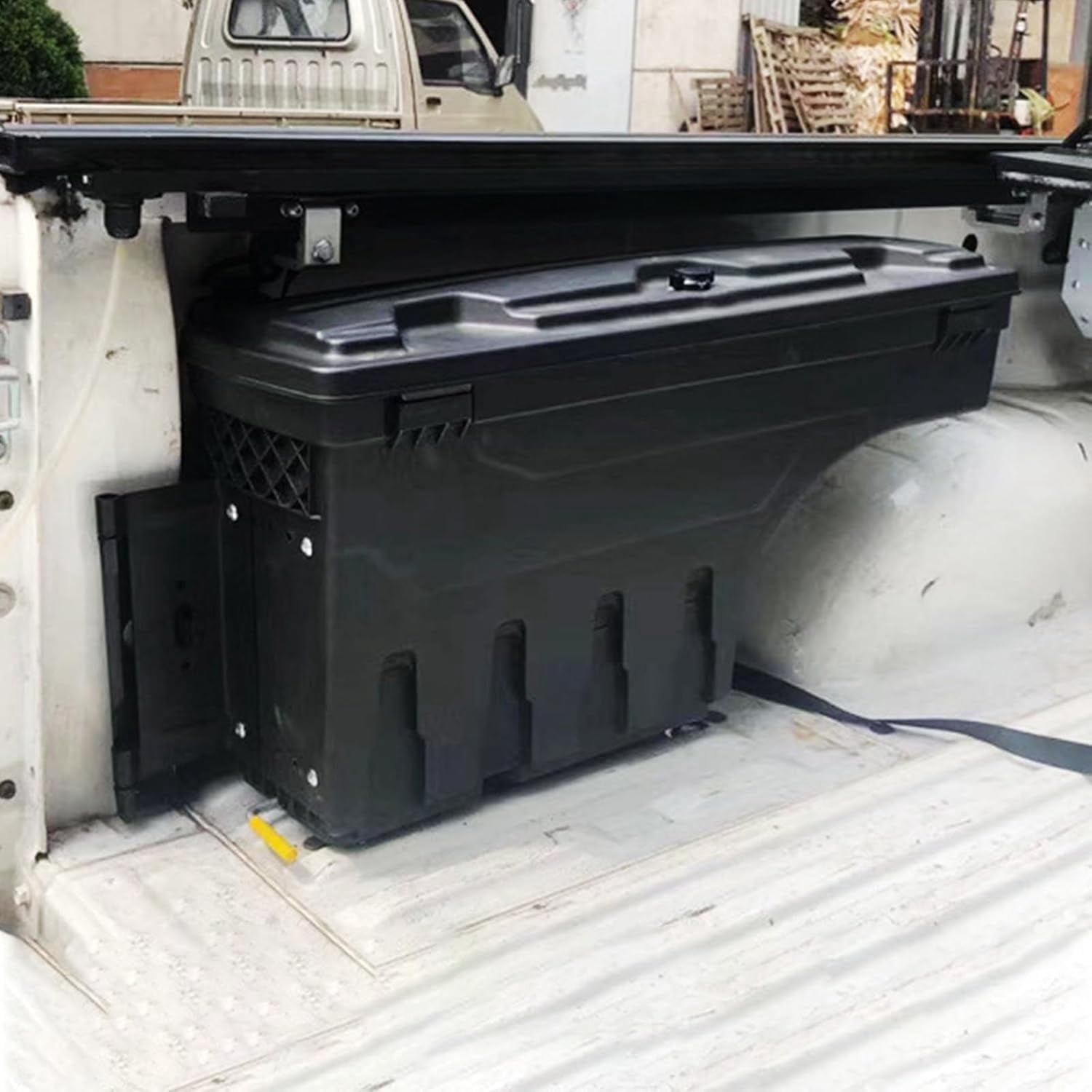 HOUGEET Tool Box for Truck Under Cover Swing Case Truck Bed Toolbox Fits for 2015-2023 Ford F-150