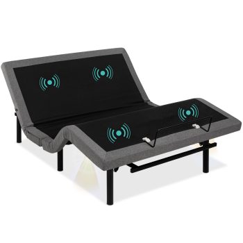 Best Choice Products Size Adjustable Bed Base for Stress Management with Massage, Remote Control, USB Ports