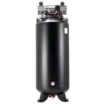 KFFKFF 80-Gallon Heavy-Duty Air Compressor, 5HP, 13.5 SCFM at 90 PSI, Max 145 PSI Pressure, Oil-Free Tank for Industrial Use and Large Workshops (230V 3-Phase, No Plug)