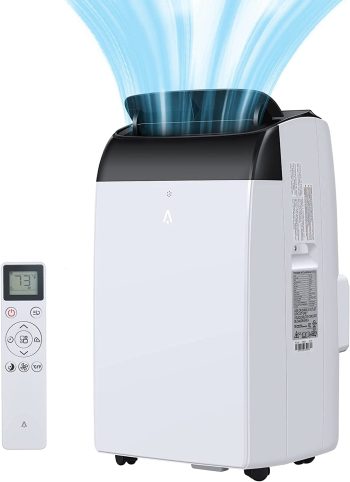 EastVita 14,000 BTU Portable Air Conditioner, Cools up to 750 Sq. Ft, LED Display Full-Function, Built-in Dehumidifier, Fan, 3 in 1 A/C Unit with Remote Control for Home Office Dorm RV
