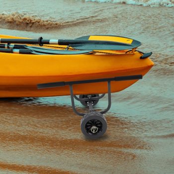 Floor Standing Boat Dolly Cart Transport Carrier, Sailboat Trailer, Trolley for Small Boat Black Modern