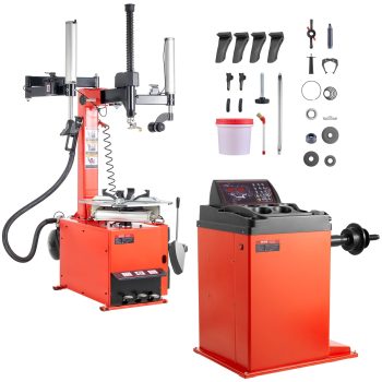 VEVOR Electric Tire Changer, 18" Spindle, Durable Tire Changer Tire Balancer with 1.5 HP Motor, Accurate Tire Changer Tire Balancer with Auto Calibration Mode, FIt for Sedans/SUVs/Pickup Trucks