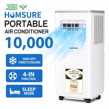 HUMSURE Portable Air Conditioners BTU Room Air Conditioning, Portable AC Unit with Remote Control, Cooling, Dehumidifier and Fan, Automatic, Sleep 5 Mode Floor AC