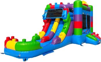 Hapcap Commercial PVC Inflatable Bounce House with Water Slide Pool,Outdoor,Backyard Party,with Air Blower