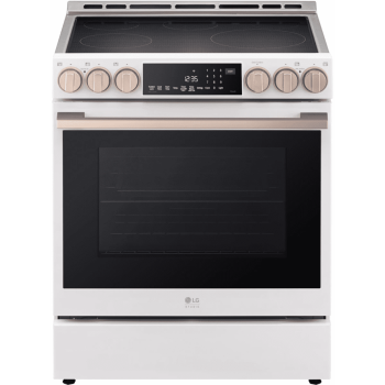 LG 30 Inch Slide-In Induction Smart Range with 5 Elements, 6.3 cu. ft. ProBake Convection Oven in White LSIS6338NE