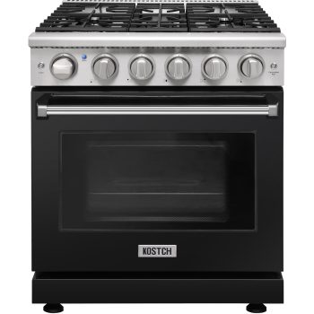 KOSTCH 30-in 5 Burners 4.55-Cu ft Convection Oven 110V Freestanding Natural Gas Range in