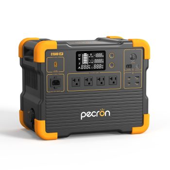 PECRON E1500LFP Portable Power Station 1536Wh Capacity 2200W AC Outport Solar Generators LiFePO4 Battery UPS for Indoor Home Backup Emergency Outdoor Camping RV Trip
