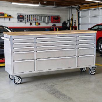Garvee 72" Rolling Workbench, Heavy Duty Tool Chest Workbench with 15 Drawers and Locking System for Garage, Warehouse