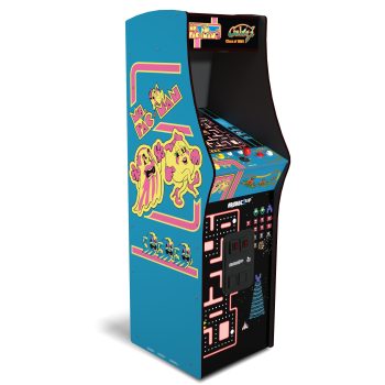 Arcade1Up Ms. PAC-MAN & GALAGA Class of ‘81 Deluxe Arcade Game, built for your home, with 5-foot-tall full-size stand-up cabinet, 12 classic games, and 17-inch screen