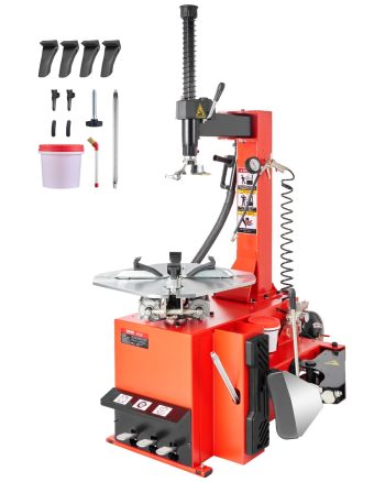 VEVOR Tire Changer Machine, 1.5HP Copper Motor, Durable Tire Changer with Air Pressure Gauge & Clamping Jaw Sheath, Pedal Operated Tire Changer with Thickened Chuck, Fit for Sedans/SUVs