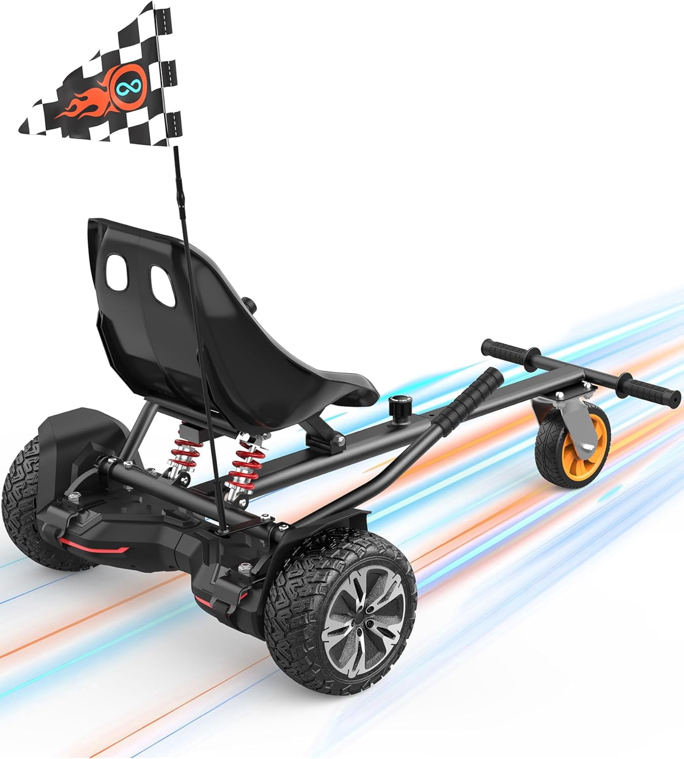 Gyroor Self Balancing Scooters Seat Attachment - Go Kart Conversion for 6.5'' to 10'' Self Balancing Scooters, Adjustable Frame Length, Perfect for Kids and Adults