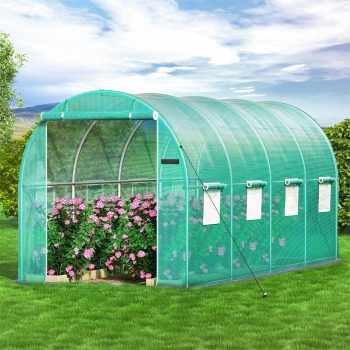 VEVOR Walk-in Tunnel Greenhouse Galvanized Frame & Waterproof Cover 15x7x7 ft