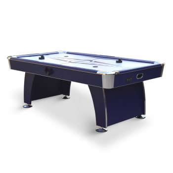 Hathaway Phantom II 90-in Air Hockey Table for Game Room With LED Scoring, Dual Commercial-Grade Blowers & Ergonomic Strikers Includes Pucks & Strikers Deep-Blue Melamine Finish