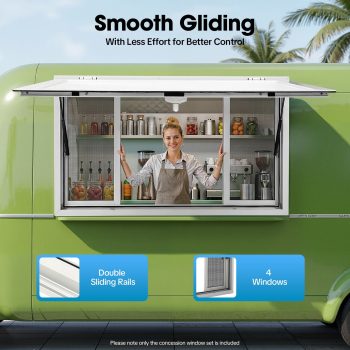 High-Quality Concession Window for Food Trucks and Stalls - Durable Aluminum Alloy, Secure Design with Easy Operation and Effective Sealing Features