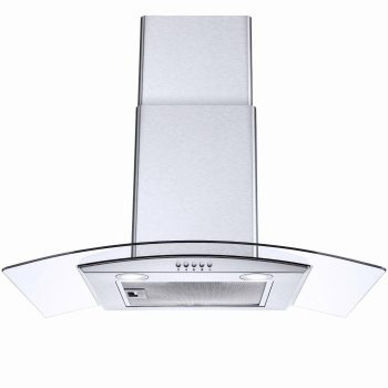 Joeaonz 30" Stainless Steel Wall Mount Range Hood 450CFM with LED Light, 3-Speed Fan, Dishwasher-Safe Filters