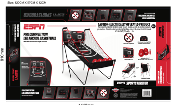 Pro Competition LED Arcade Basketball with Electronic Scoring and Sounds