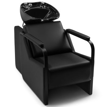 Artist hand Heavy Duty Backwash Chair Shampoo Bed with Adjustable Ceramic Bowl,Sink Barber Hair Washing Station Salon Spa Beauty Equipment()