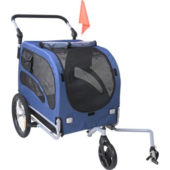 KFFKFF Dog Bicycle Trailer Stroller Canine 100 lbs Capacity