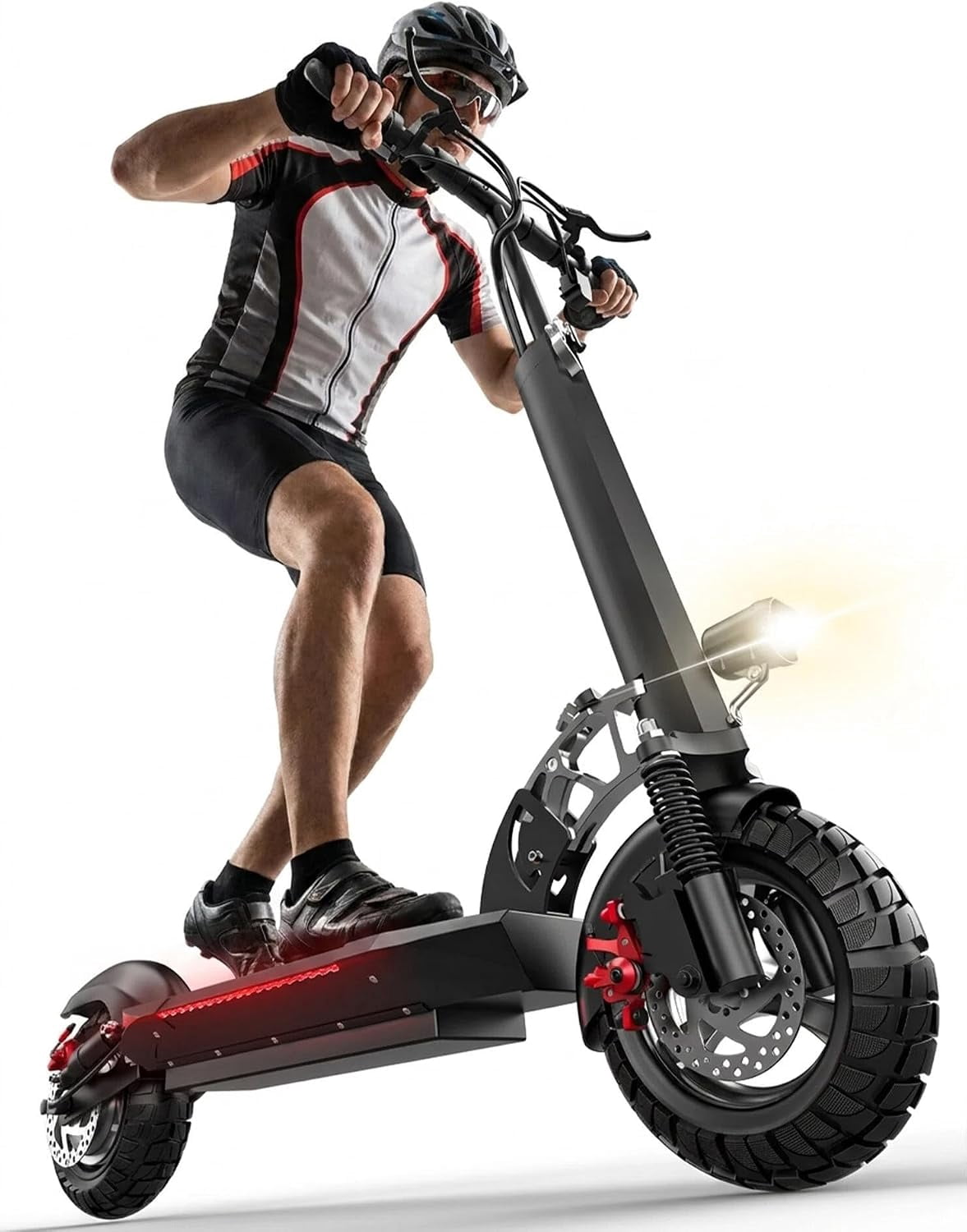 Pikabike 1500W Peak off road Electric Scooter for Adults, 35Mile Range, 48V 15AH Detachable Battery with Seat, 10-inch tires, UL2272 Certified