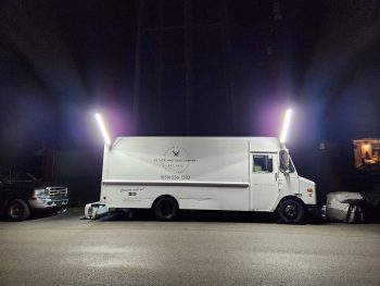 Food Truck Service Area Light Dual 5 Foot Pole 20,000 Lumens