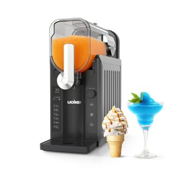 ICYBER BOOM 88 Oz Slushie Machine for Home, No Ice Needed Frozen Drink Maker with 6 Presets and Self-Cleaning, Black