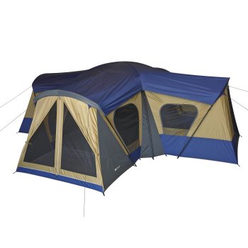 Ozark Trail 14-Person 4-Room Base Camp Tent with 4 Separate Entrances