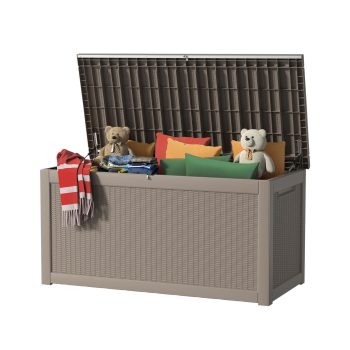 MAYEERTY 260 Gallon Outdoor Deck Box, Large Capacity Storage Box for Patio Furniture Cushions, Pillow with Wheels