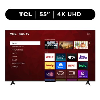 TCL 55 Class S55LR Series 4K HDR LED Smart Roku TV (New 2026) - High Brightness LED Backlight, Wide Color Gamut, Motion Rate 240, Auto Game Mode - 55S55LR