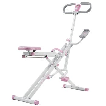Sunny Health & Fitness Row-N-Ride Plus, Squat Assist Rower for Glutes and Full Body Workout, 330 LB Capacity and Free Access to SunnyFit App - P2100SMART
