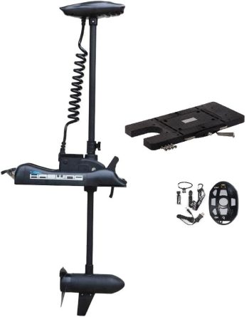 AQUOS Haswing CaymanB 24V 80LBS 54inch Bow Mount Trolling Motor with Wireless, Quick Release Bracket