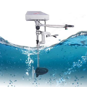 Miumaeov Electric Outboard Motor 12-24V Underwater Outboard Motor with LED Display Hand-Operated Trolling Motor Outboard Motor Fishing Boat Engine 1500W