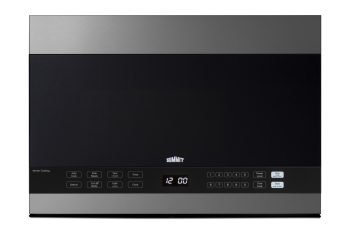 24" Wide Over-the-Range Microwave, Stainless Steel/Black
