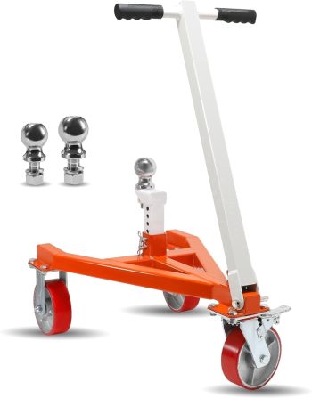 Heavy-Duty Trailer Dolly,3500 lb Tongue Weight Trailer Mover ,Angle Adjustable, with 2 in & 2-5/16 in Ball, Suitable for RV Boat Motorcycle Jet Ski
