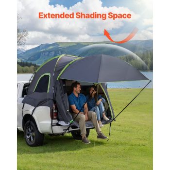 5-5.2 ft Truck Bed Tent for Camping, Waterproof 2-3 Person Pickup Truck Tent with Rain Fly&Storage Bag, PU2000mm Camper Shell&Expandable Awning